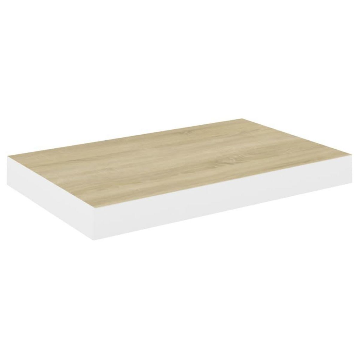 VIDAXL Etageres flottantes 2 pcs Chene et blanc 40x23x3,8 cm MDF