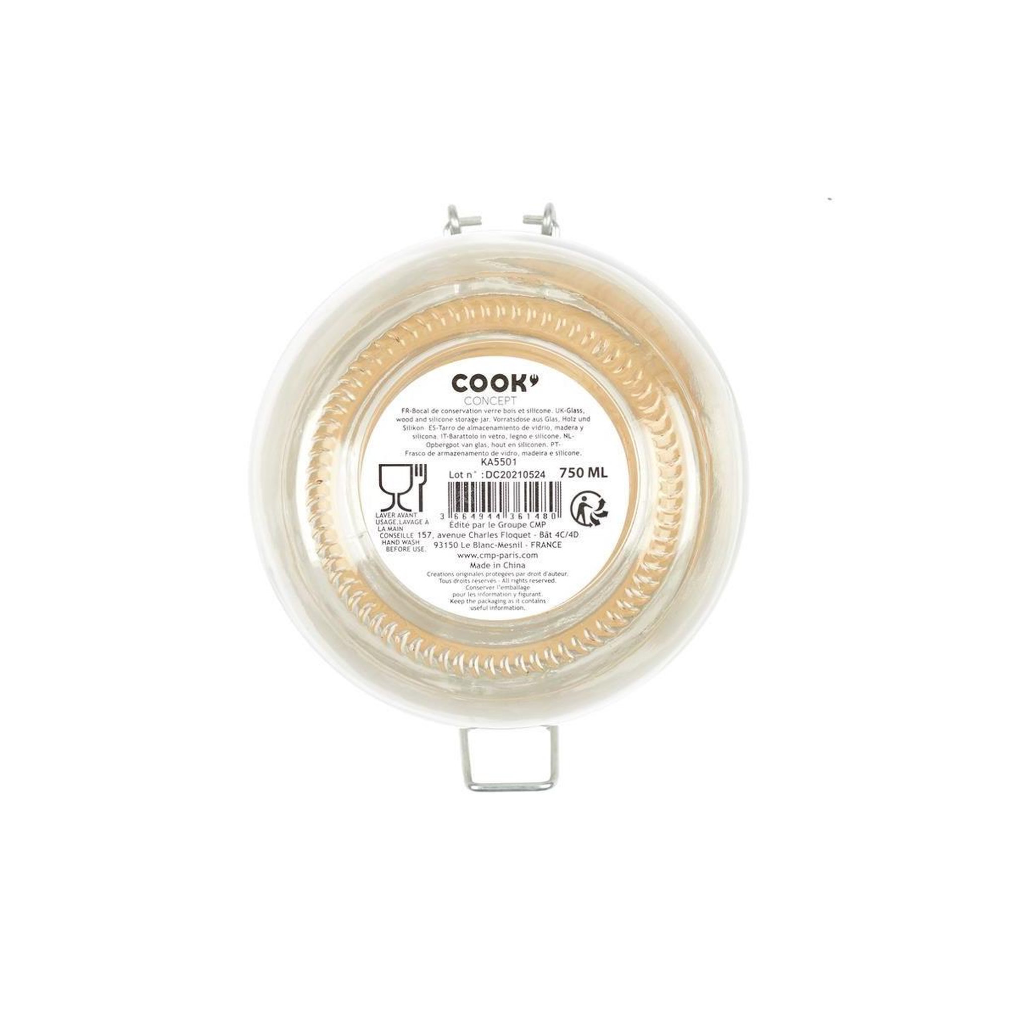 Voir la diapositive 4 : COOK CONCEPT Bocal de conservation  nourriture  75cl transparent