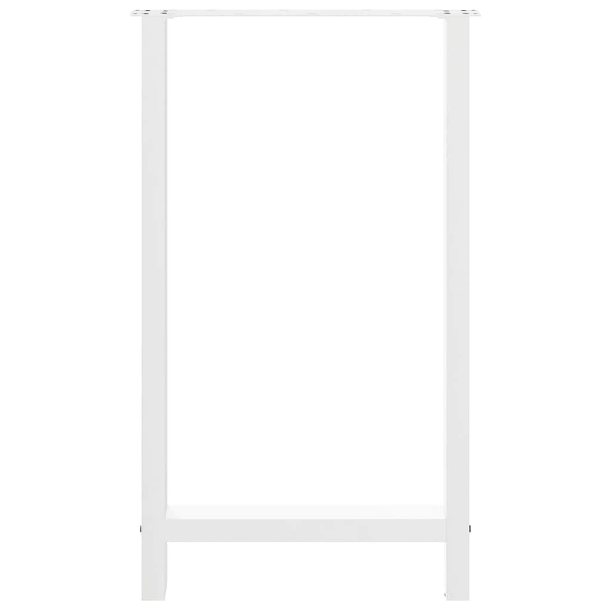Voir la diapositive 5 : VIDAXL Pieds de table basse blanc 2 pcs 60x(100-101) cm acier