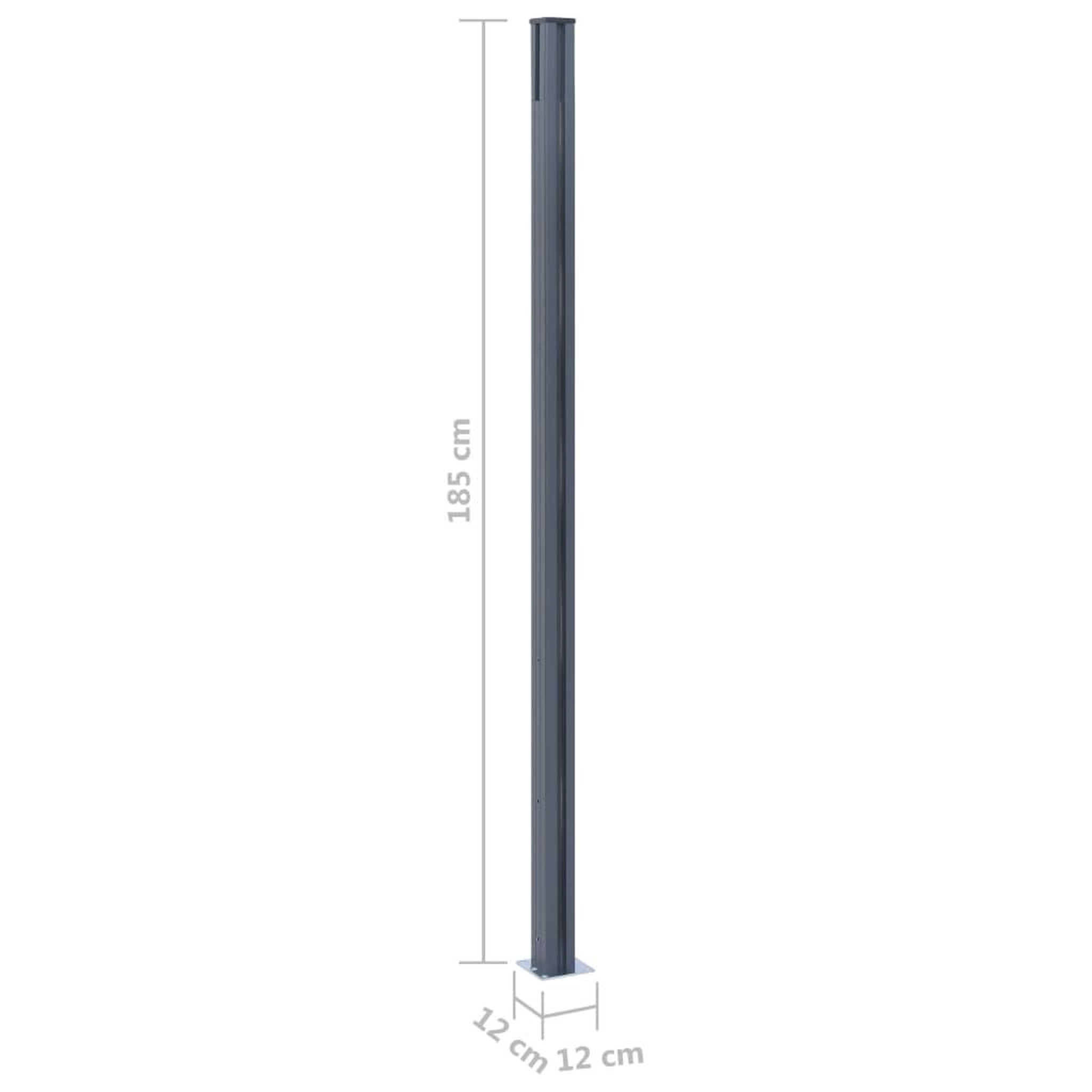 Voir la diapositive 6 : VIDAXL Poteaux de cloture 3 pcs Gris fonce 185 cm Aluminium