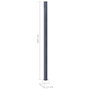 Voir la diapositive 6 : VIDAXL Poteaux de cloture 3 pcs Gris fonce 185 cm Aluminium