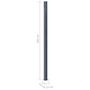 Voir la diapositive 6 : VIDAXL Poteaux de cloture 3 pcs Gris fonce 185 cm Aluminium