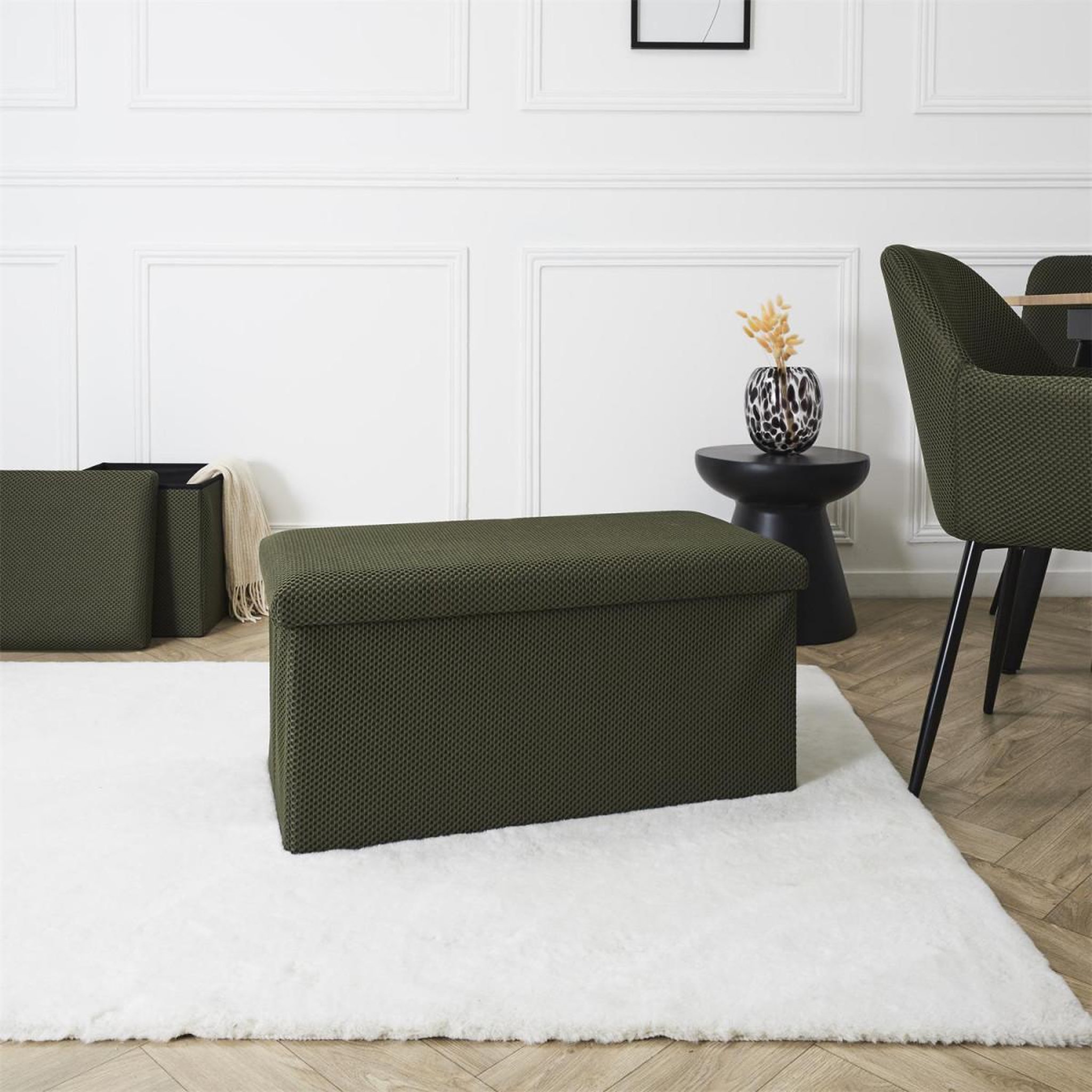 Voir la diapositive 5 : The Home Deco Factory Banquette coffre pliable  atome  76cm kaki