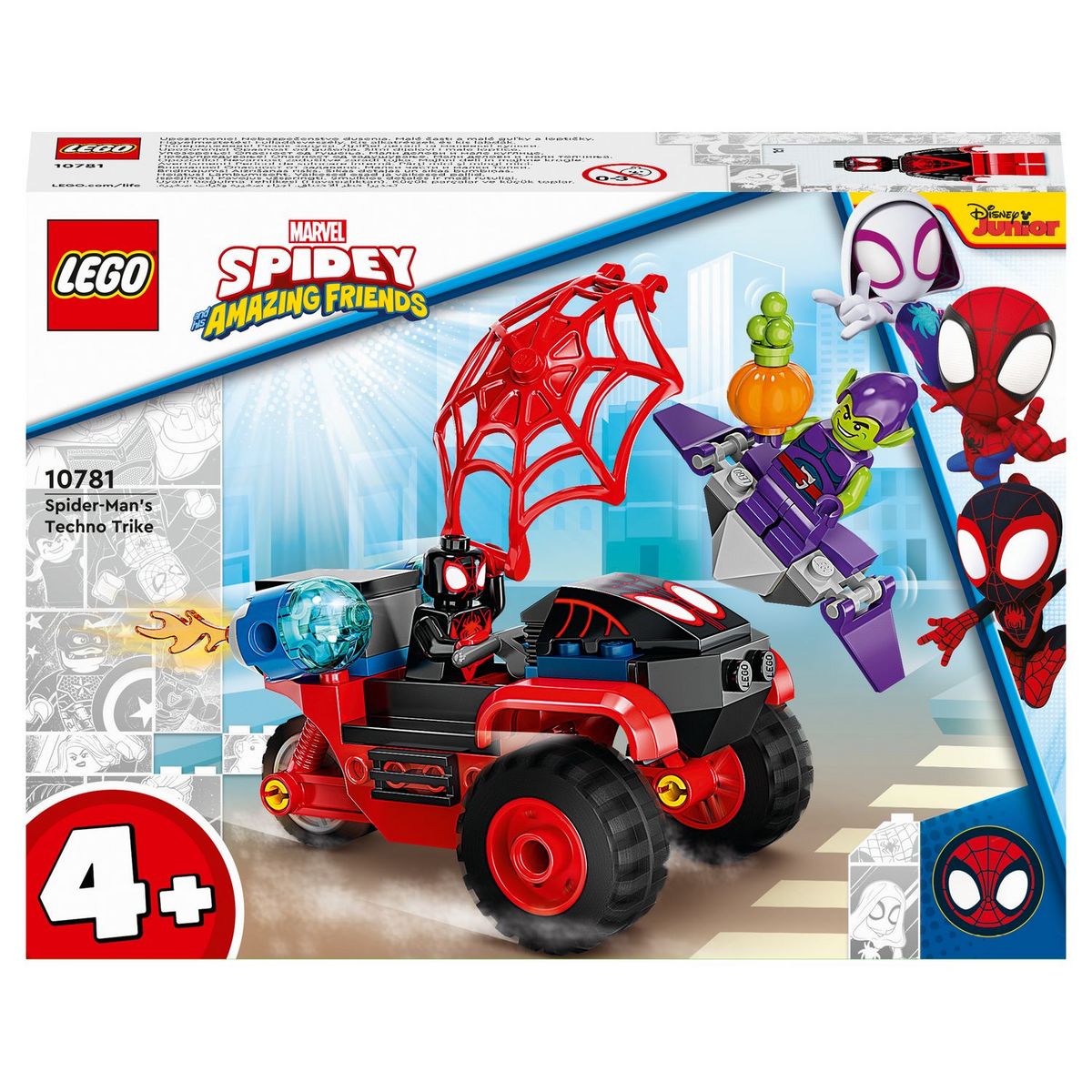 LEGO Marvel 10781 Spidey et Ses Amis Extraordinaires Miles Morales : Le Techno-Trike de Spider-Man