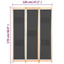 Voir la diapositive 6 : VIDAXL Cloison de separation 3 panneaux Gris 120x170x4 cm Tissu