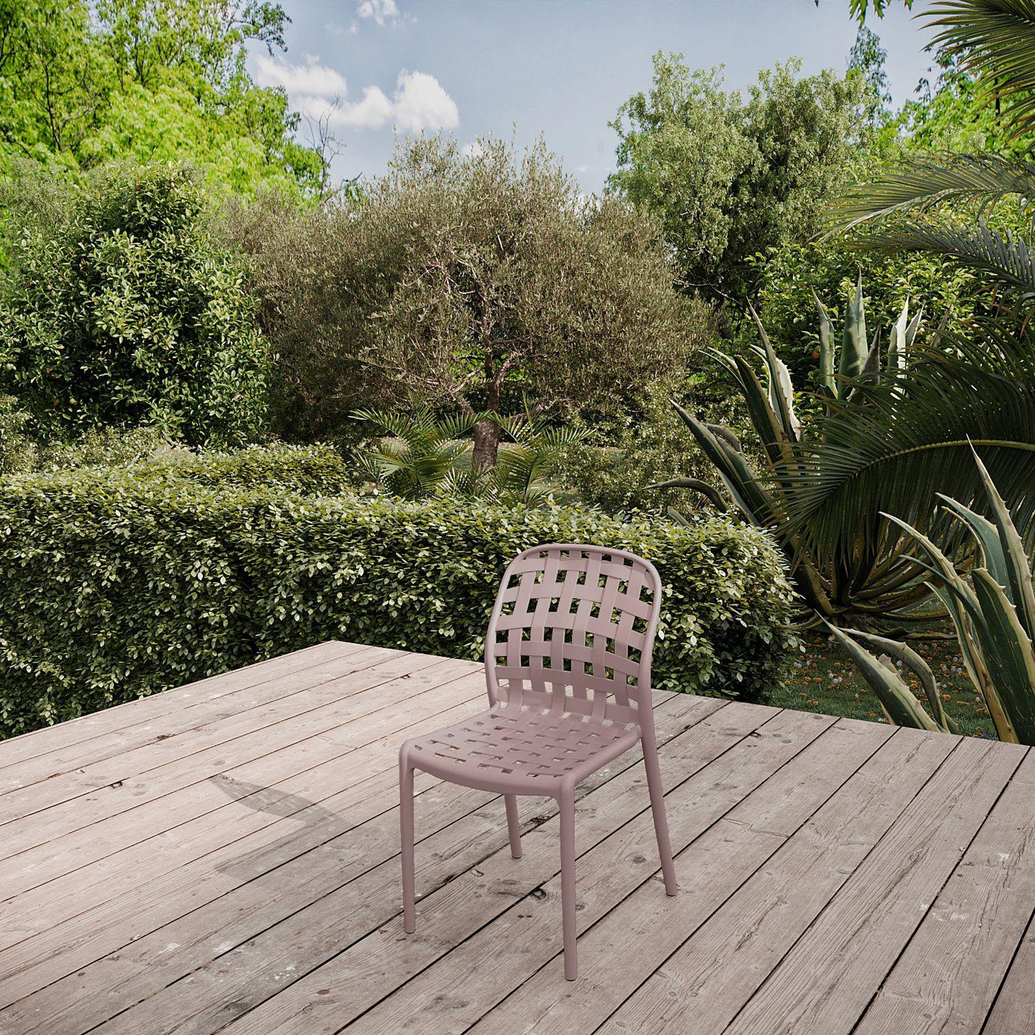 Voir la diapositive 2 : TOILINUX Lot de 4 chaises de jardin en polypropylène Sienne