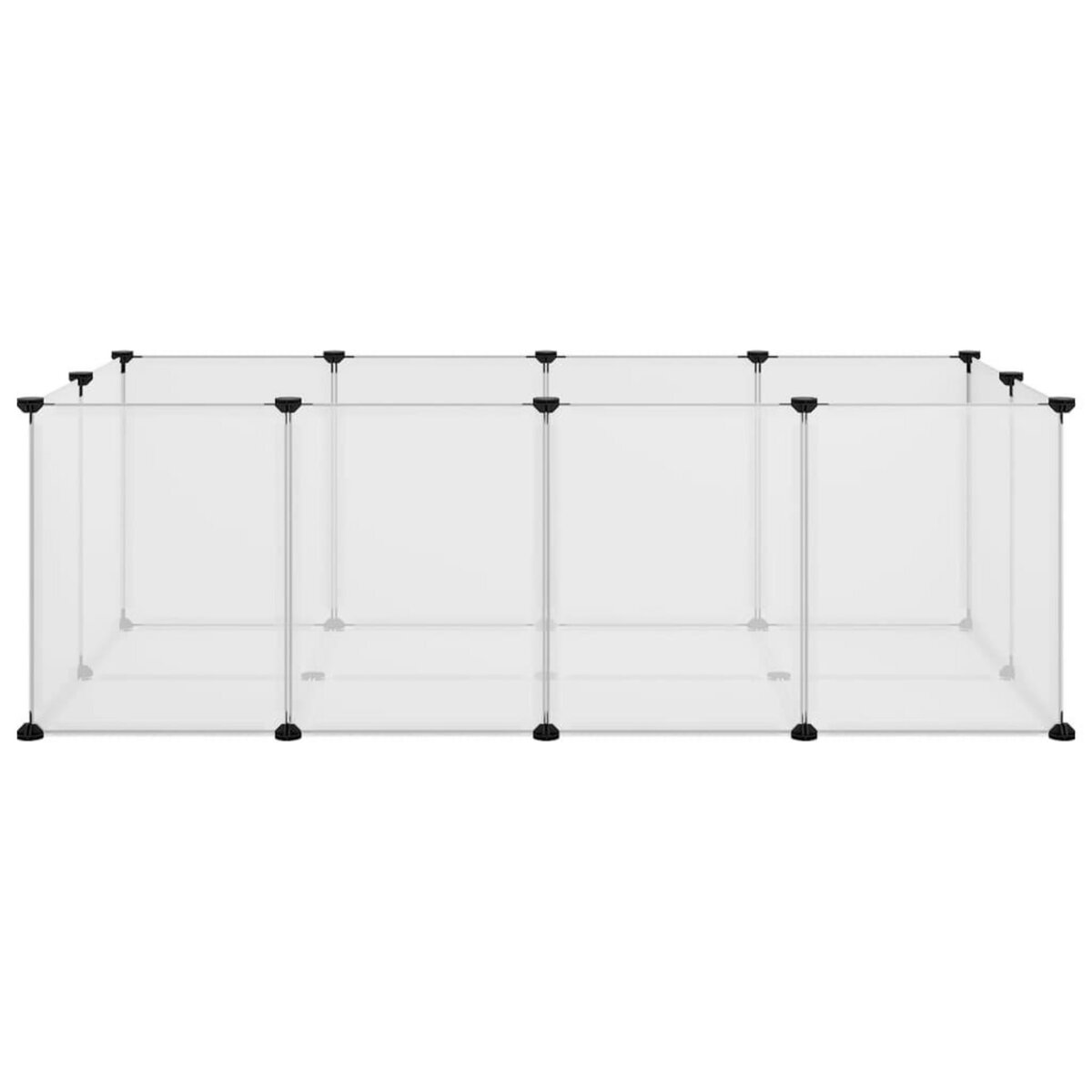 VIDAXL Cage pour petits animaux Transparent 144x74x46,5 cm PP et Acier