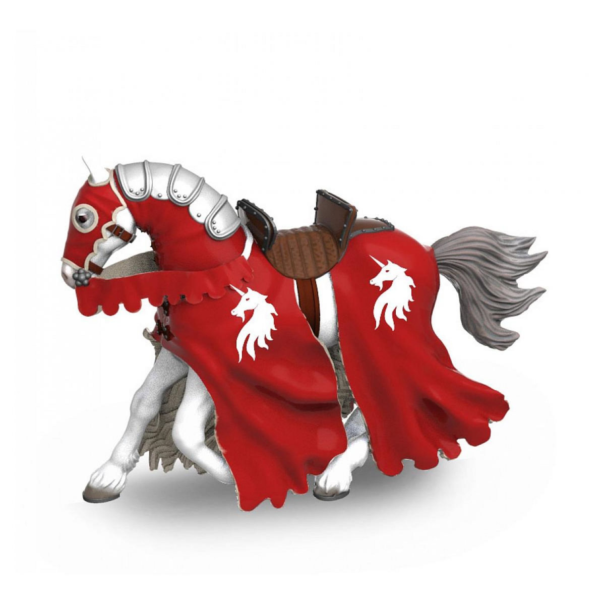 Papo 39781 Cheval du chevalier licorne à la lance