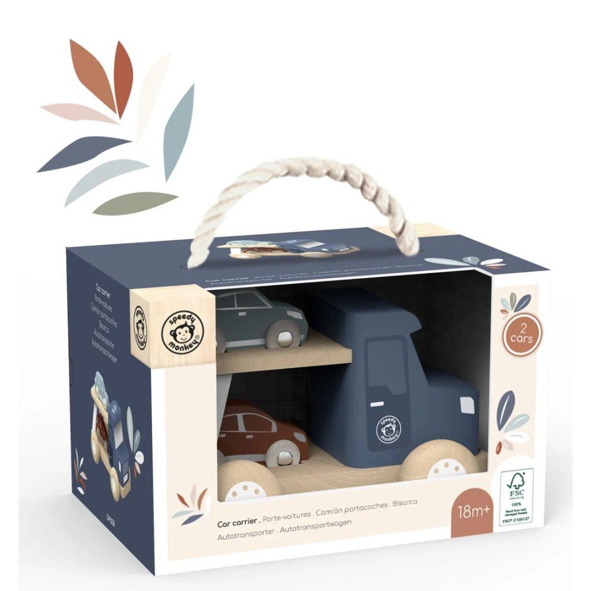 Voir la diapositive 2 : SPEEDY MONKEY - Camion porte-voitures 2 ans