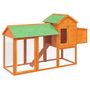 Voir la diapositive 2 : VIDAXL Poulailler marron 193x65x117 cm bois massif de pin