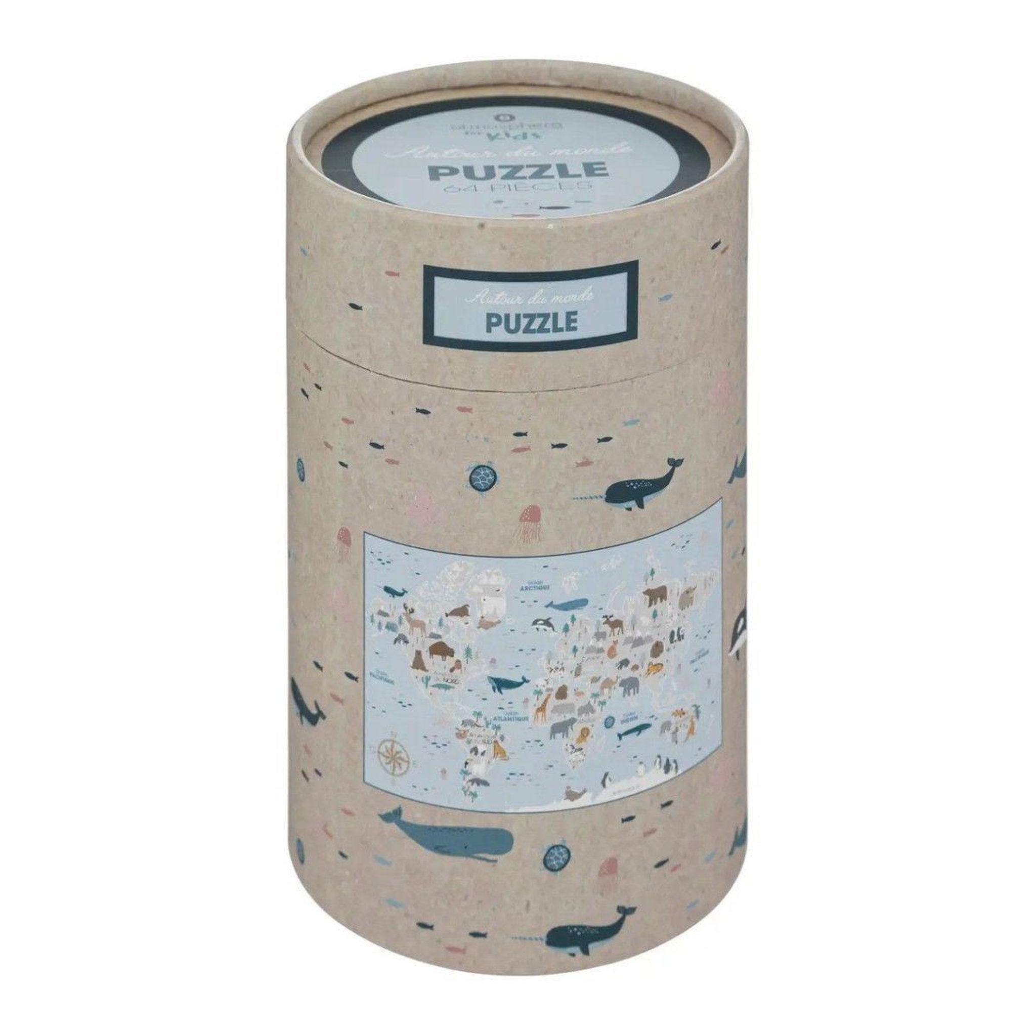 Voir la diapositive 2 : Atmosphera Kids Puzzle enfant 64 pièces  carte du monde  42cm multicolore