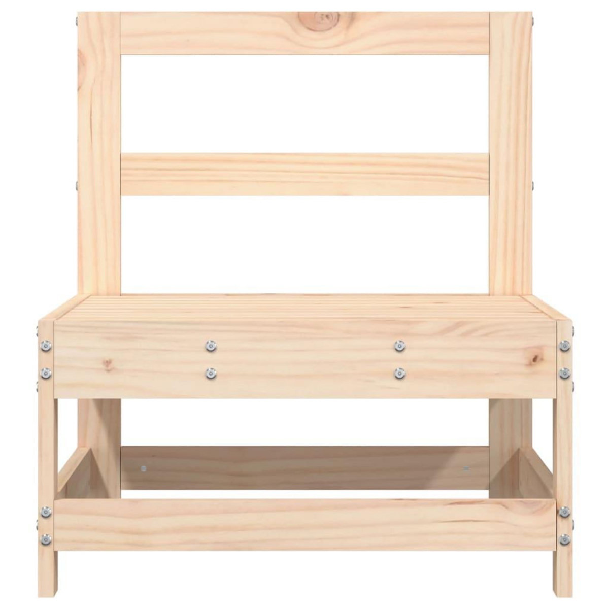 VIDAXL Canapes centraux de jardin 2 pcs bois de pin massif