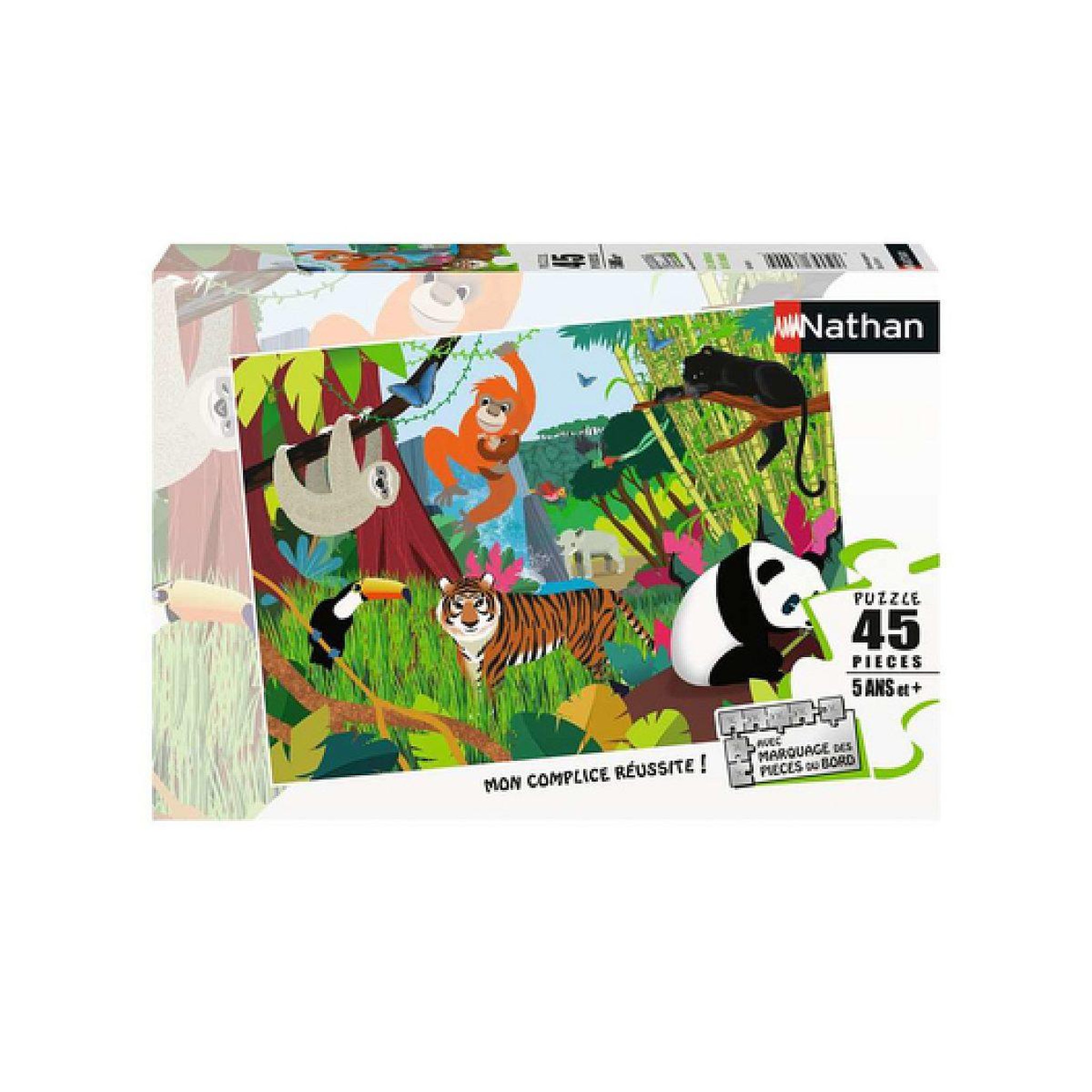 Nathan Puzzle 45 p - les animaux de la jungle