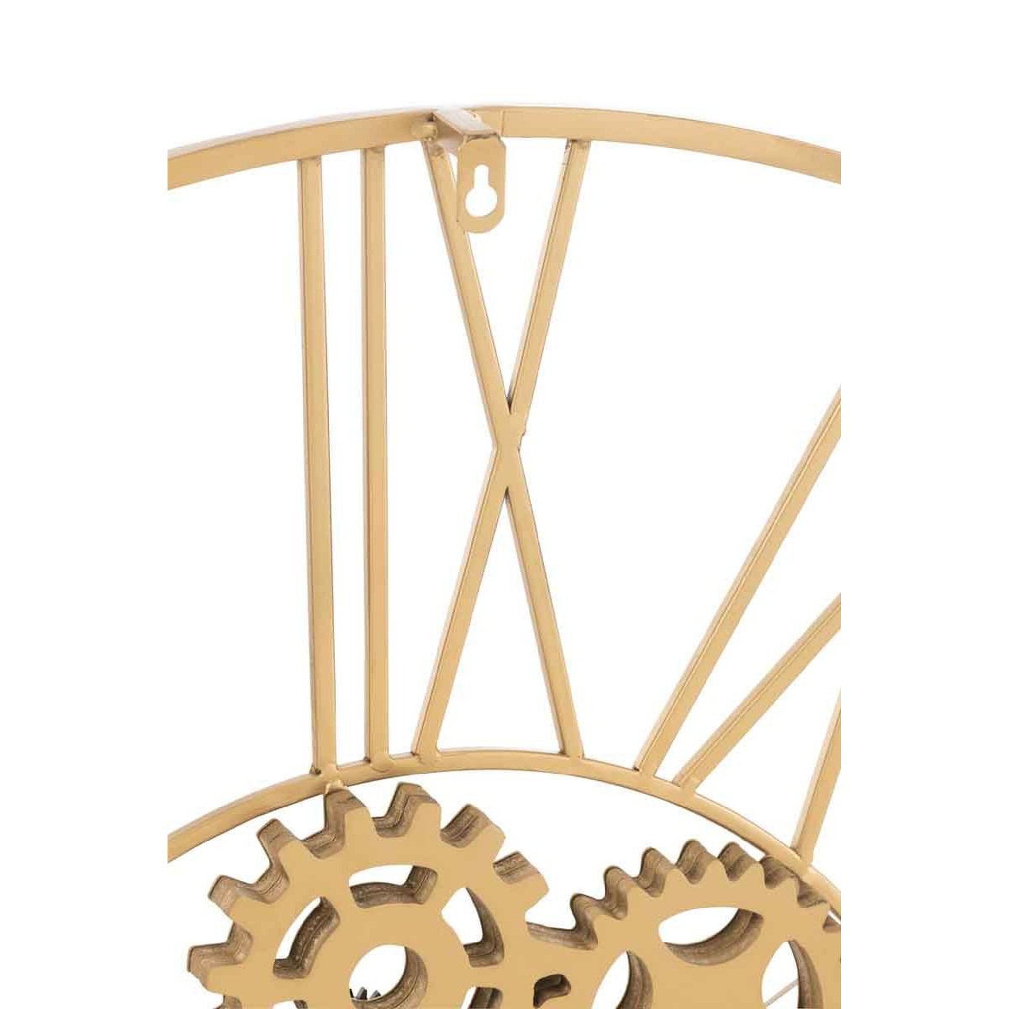 Voir la diapositive 2 : J-LINE Horloge murale design  pietro  80cm or