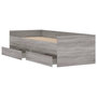 Voir la diapositive 5 : VIDAXL Cadre de lit avec tiroirs sans matelas sonoma gris 100x200 cm