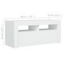 Voir la diapositive 6 : VIDAXL Meuble TV avec lumieres LED blanc 90x35x40 cm