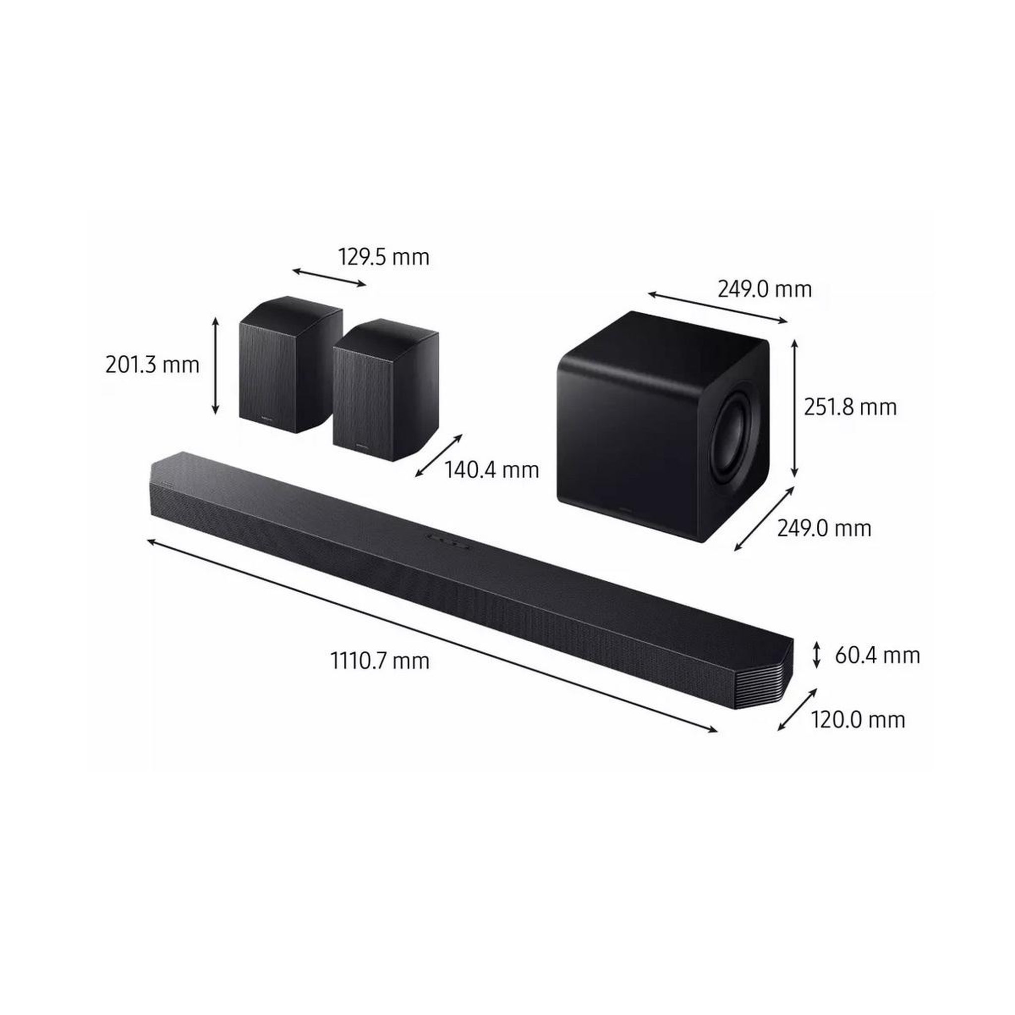Voir la diapositive 6 : Samsung Barre de son 540w noir - hwq930h