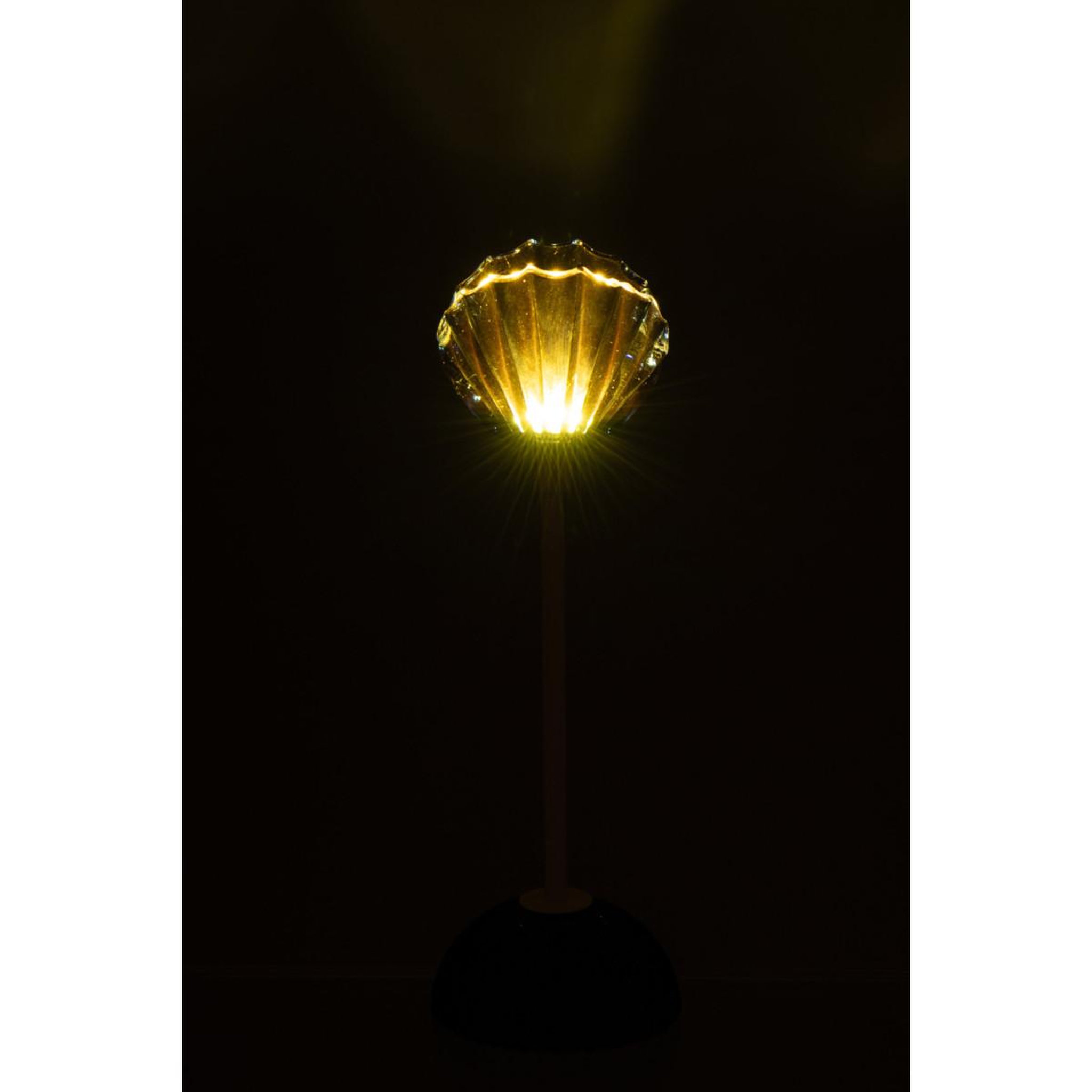 Voir la diapositive 4 : J-LINE Lampe à poser led coquillage  conchiglia  31cm bleu