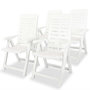 Voir la diapositive 3 : VIDAXL Mobilier a manger d'exterieur 5 pcs Plastique Blanc