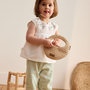 Voir la diapositive 6 : Petit Béguin Ensemble enfant blouse et pantalon en gaze de coton Arya