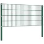 Voir la diapositive 3 : VIDAXL Panneau de cloture avec poteaux en fer 522 x 80 cm Vert