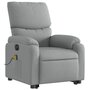 Voir la diapositive 4 : VIDAXL Fauteuil inclinable de massage electrique Gris clair Tissu