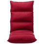 Voir la diapositive 2 : VIDAXL Chaise pliable de sol Rouge bordeaux Tissu