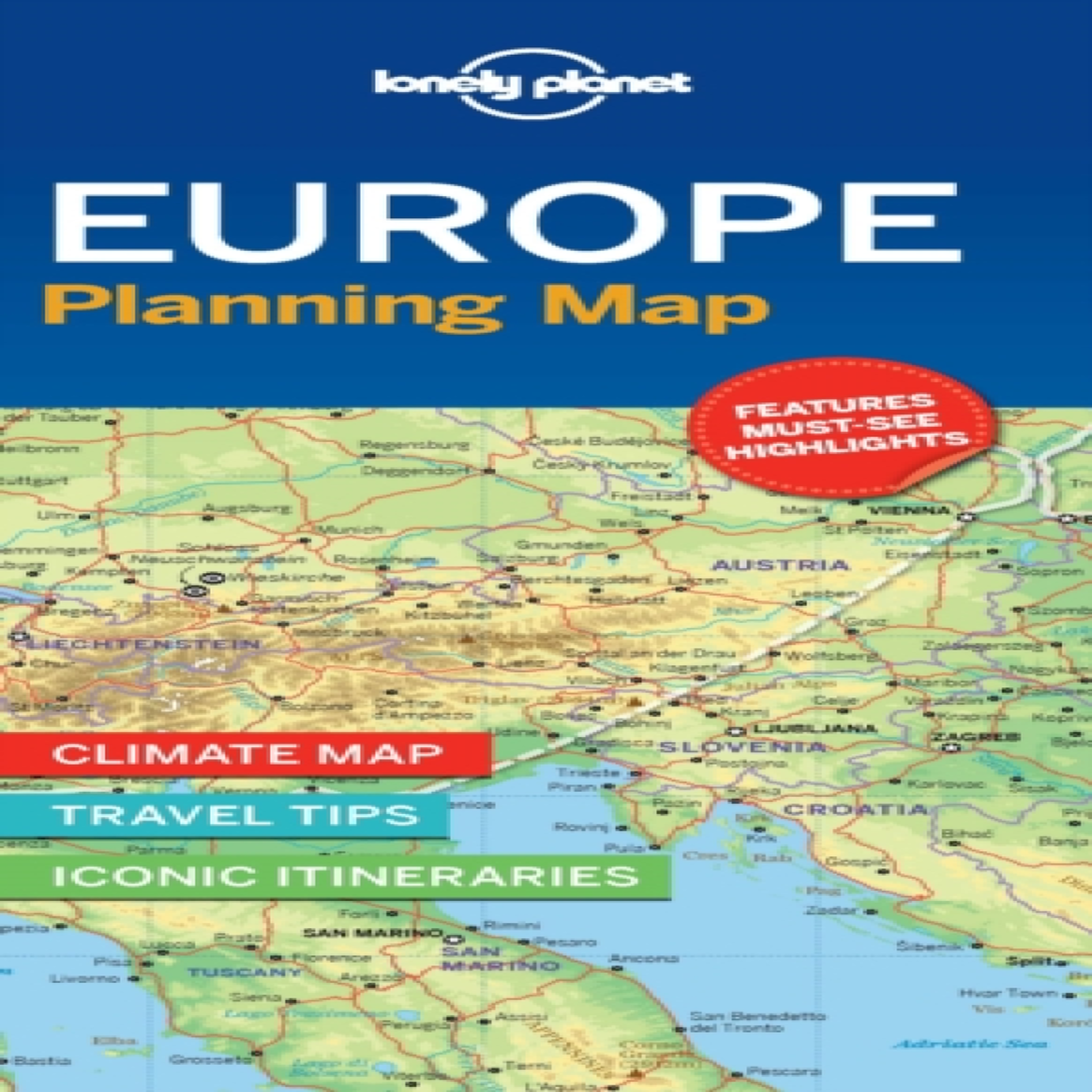 LIVRES Lonely Planet Europe Planning Map