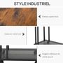 Voir la diapositive 5 : HOMCOM Table basse table d'appoint Vintage style industriel étagère acier noir MDF coloris boisé