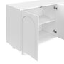 Voir la diapositive 6 : ID MARKET Buffet 160 cm ARCHIE 4 portes design arche blanc