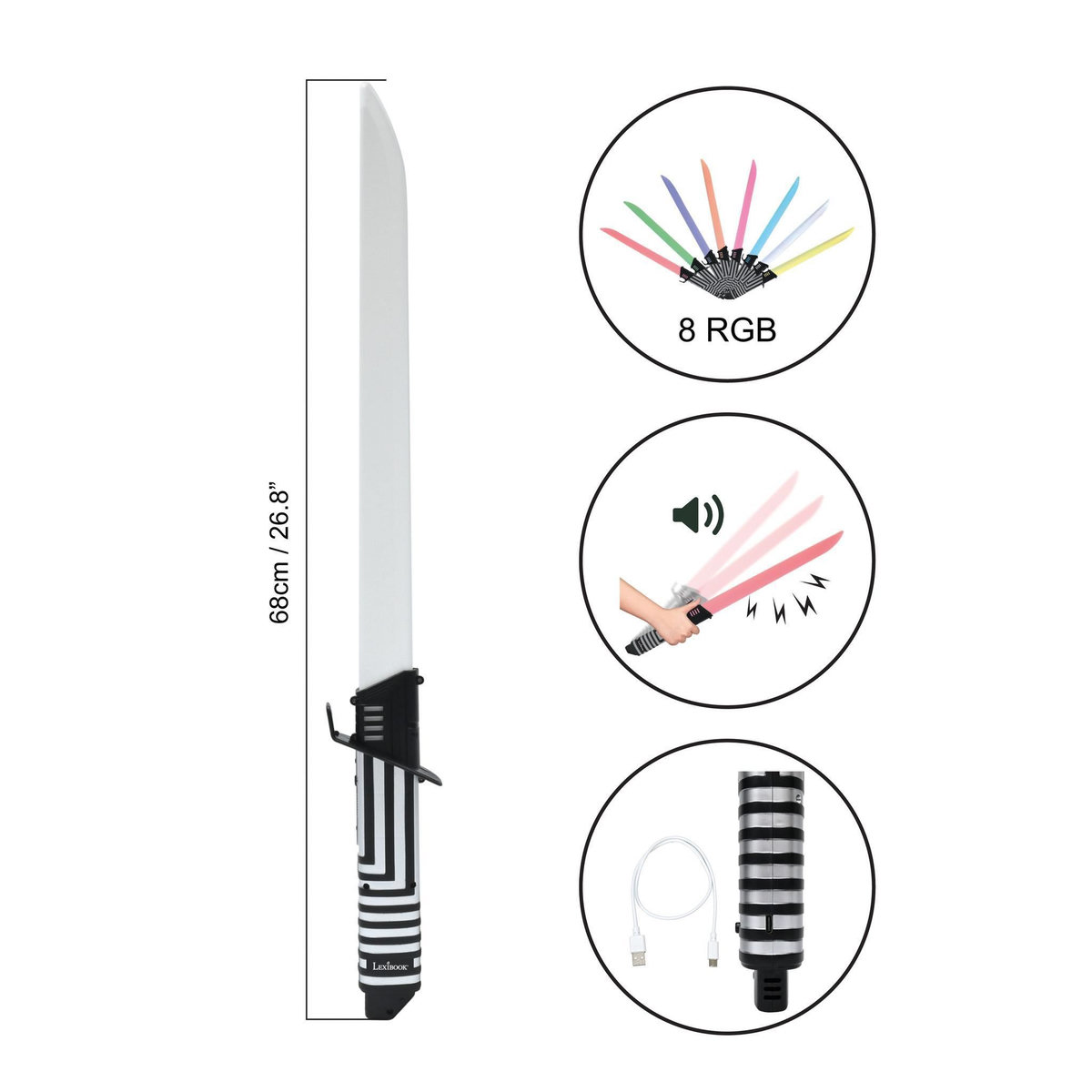 Lexibook Sabre Laser LED avec effets sonores