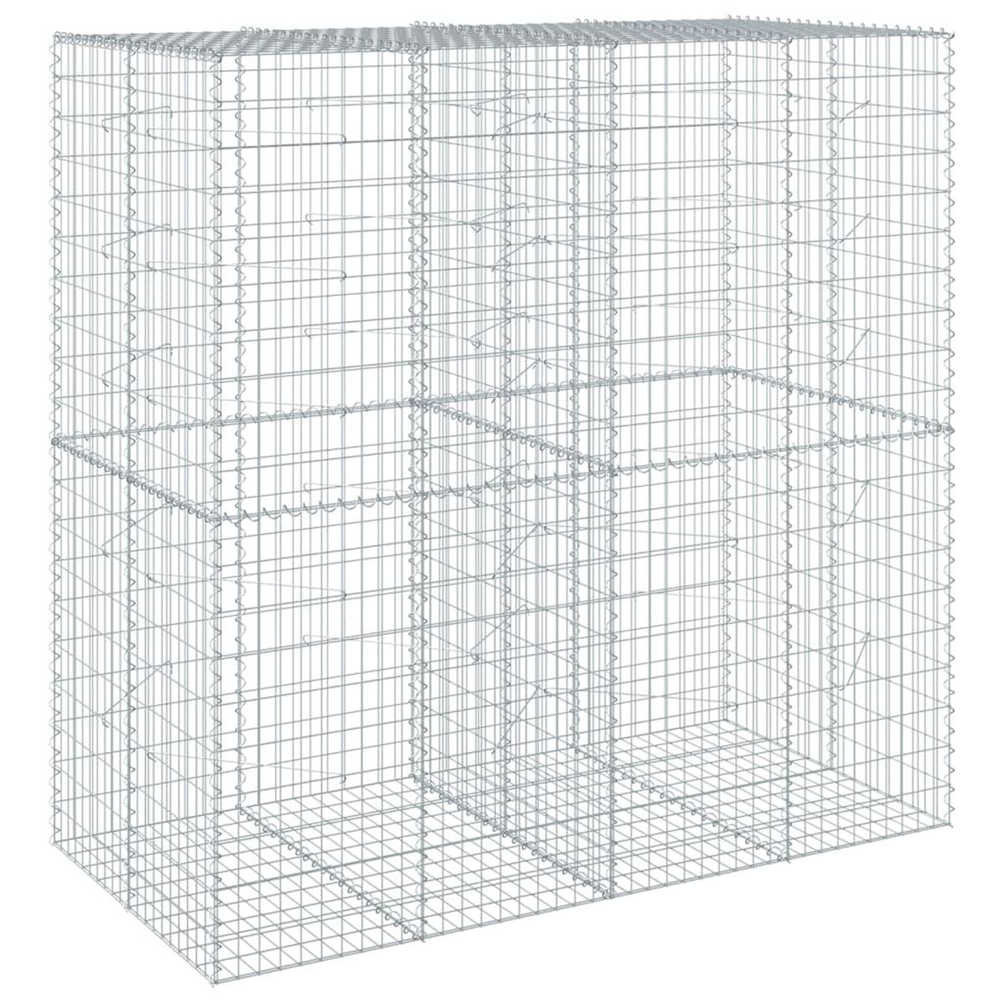Voir la diapositive 2 : VIDAXL Panier gabion avec couvercle 200x100x200 cm fer galvanise
