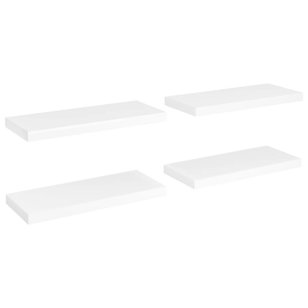 VIDAXL Etageres murales flottantes 4 pcs blanc 60x23,5x3,8 cm MDF