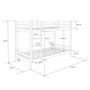 Voir la diapositive 3 : HomeStyle4U Lit superposé avec 2 matelas enfant 90x200 cm