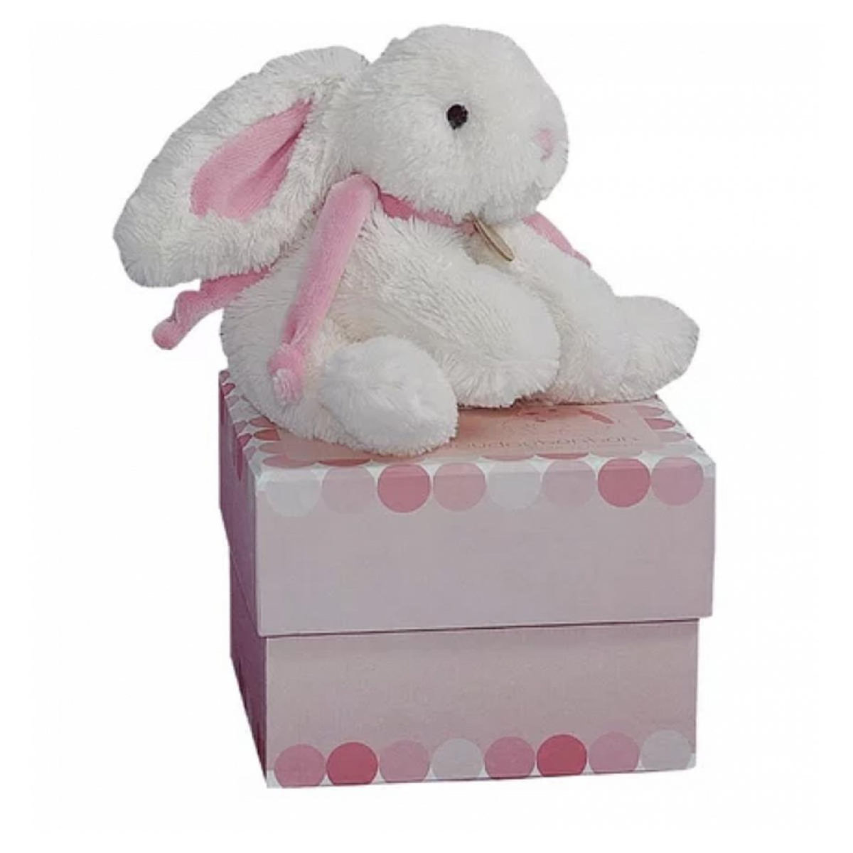 DOUDOU ET COMPAGNIE PELUCHE LAPIN BONBON ROSE 20 CM