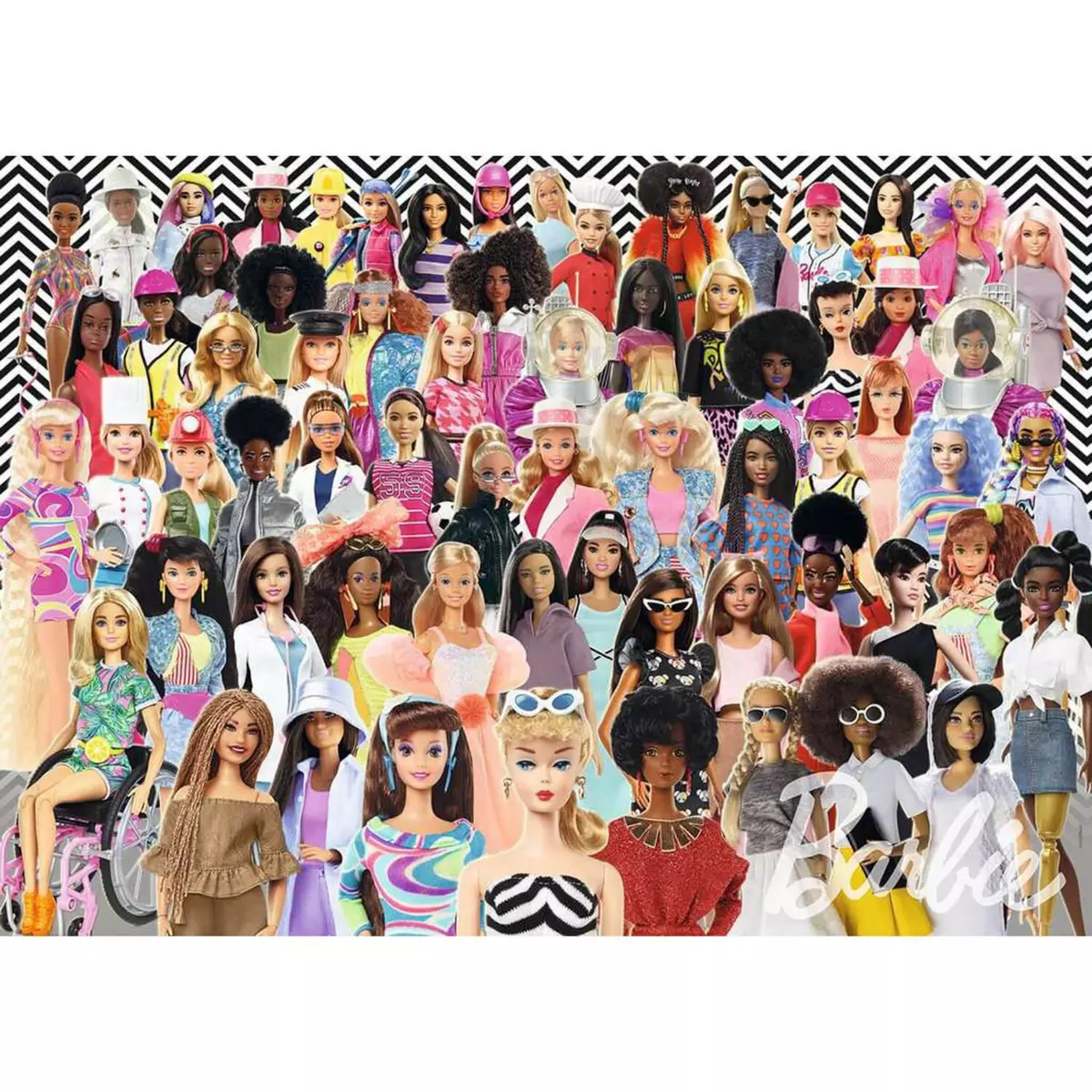 RAVENSBURGER Puzzle 1000 pièces : Challenge puzzle : Barbie