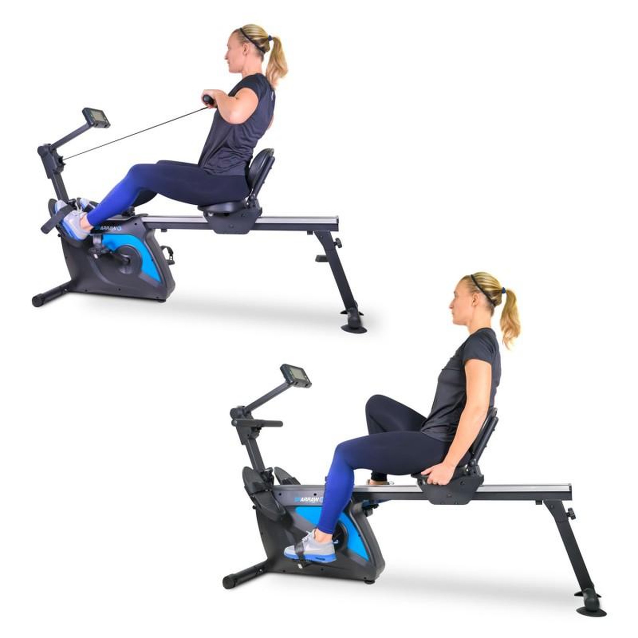 Voir la diapositive 1 : SPARRAW Rameur - Vélo semi allongé 2en1 pliable SUPER SKIPPER Résistance magnétique réglable 8 niveaux, Roue d'inertie 2kg