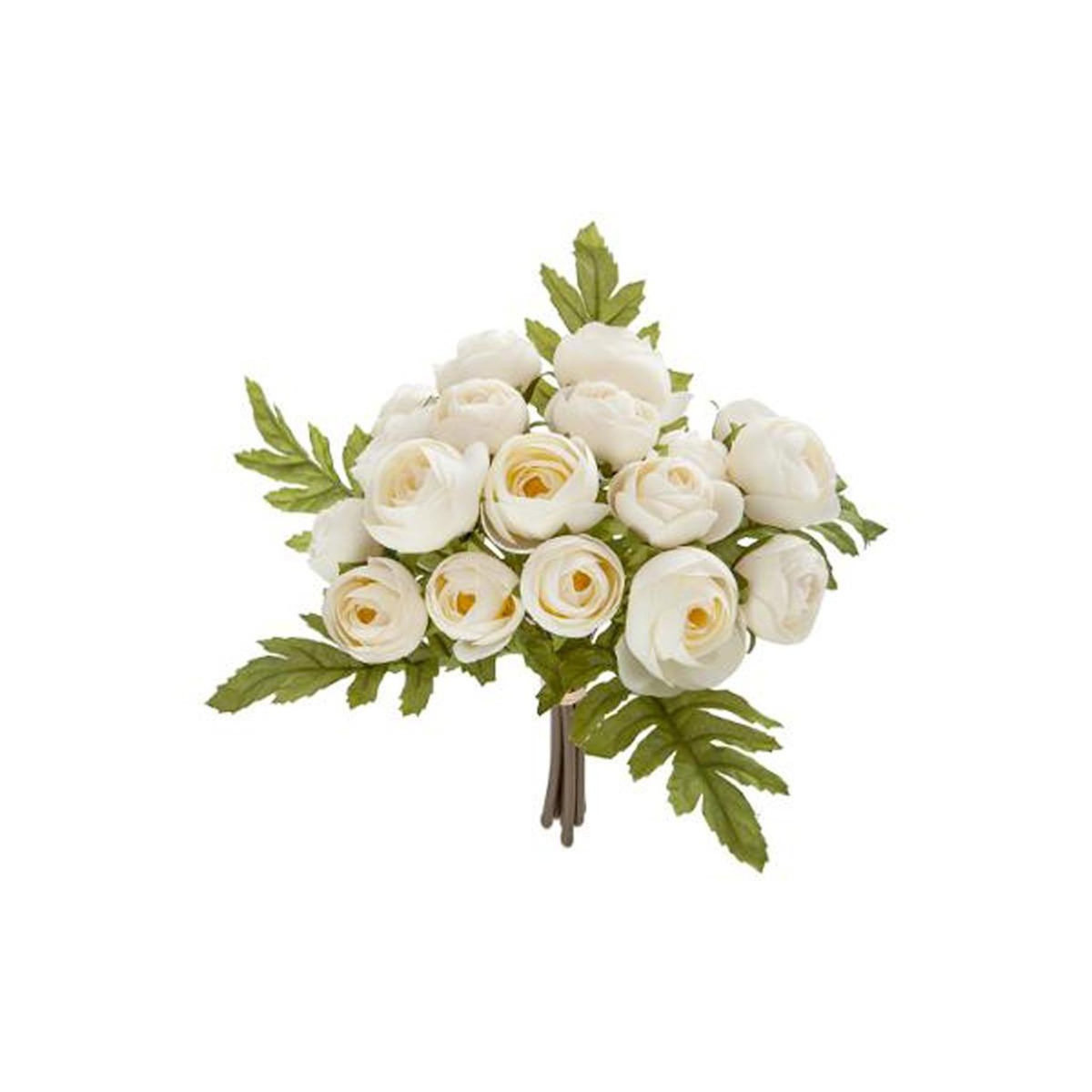 ATMOSPHERA Bouquet de Fleurs  18 Minis Camélias  30cm Blanc