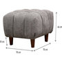 Voir la diapositive 3 : Habitat et Jardin Ottoman pour canapé droit  Matignon  - 70 x 70 x 46 cm - Gris