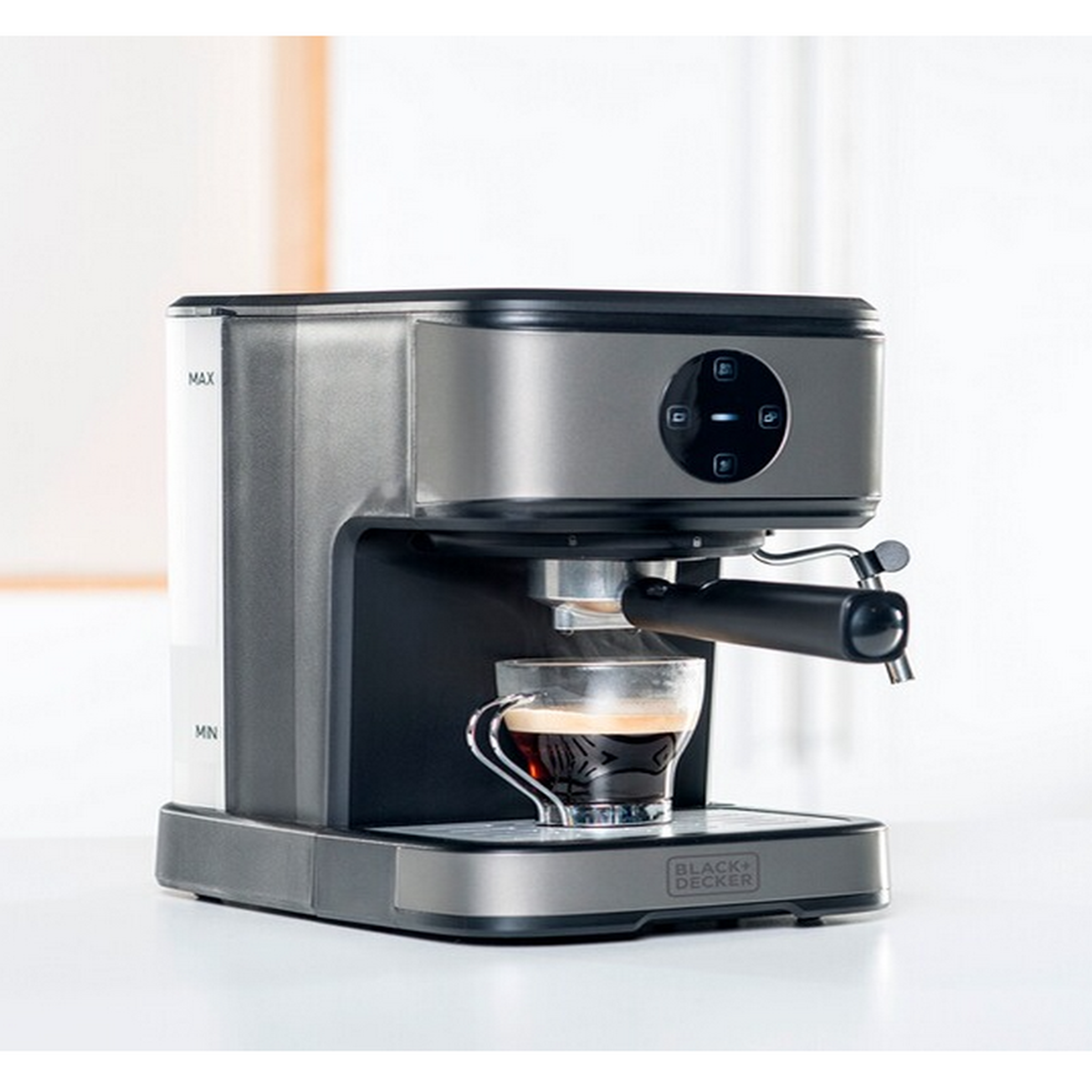 Voir la diapositive 2 : Black et Decker Machine à expresso 20 bars inox bronze - BXCO850E