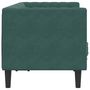 Voir la diapositive 5 : VIDAXL Canape Chesterfield avec traversins 2 places vert fonce velours