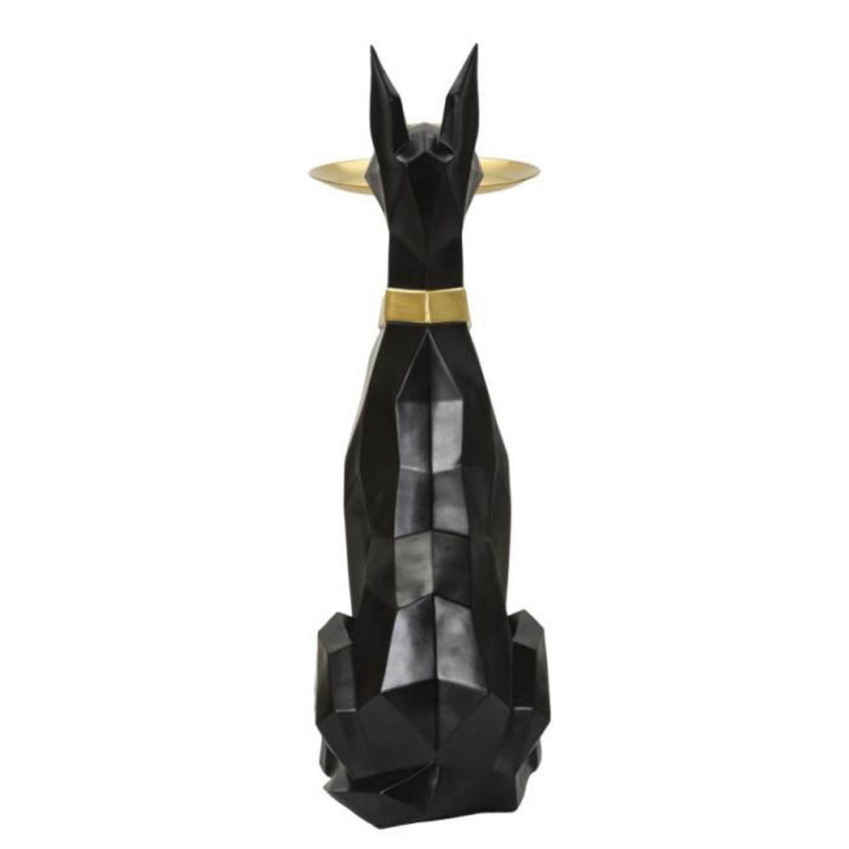 Paris Prix Vide-Poche Statue Chien  Origami  91cm Noir