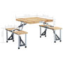 Voir la diapositive 6 : VIDAXL Table pliable de camping avec 4 sieges Acier Aluminium