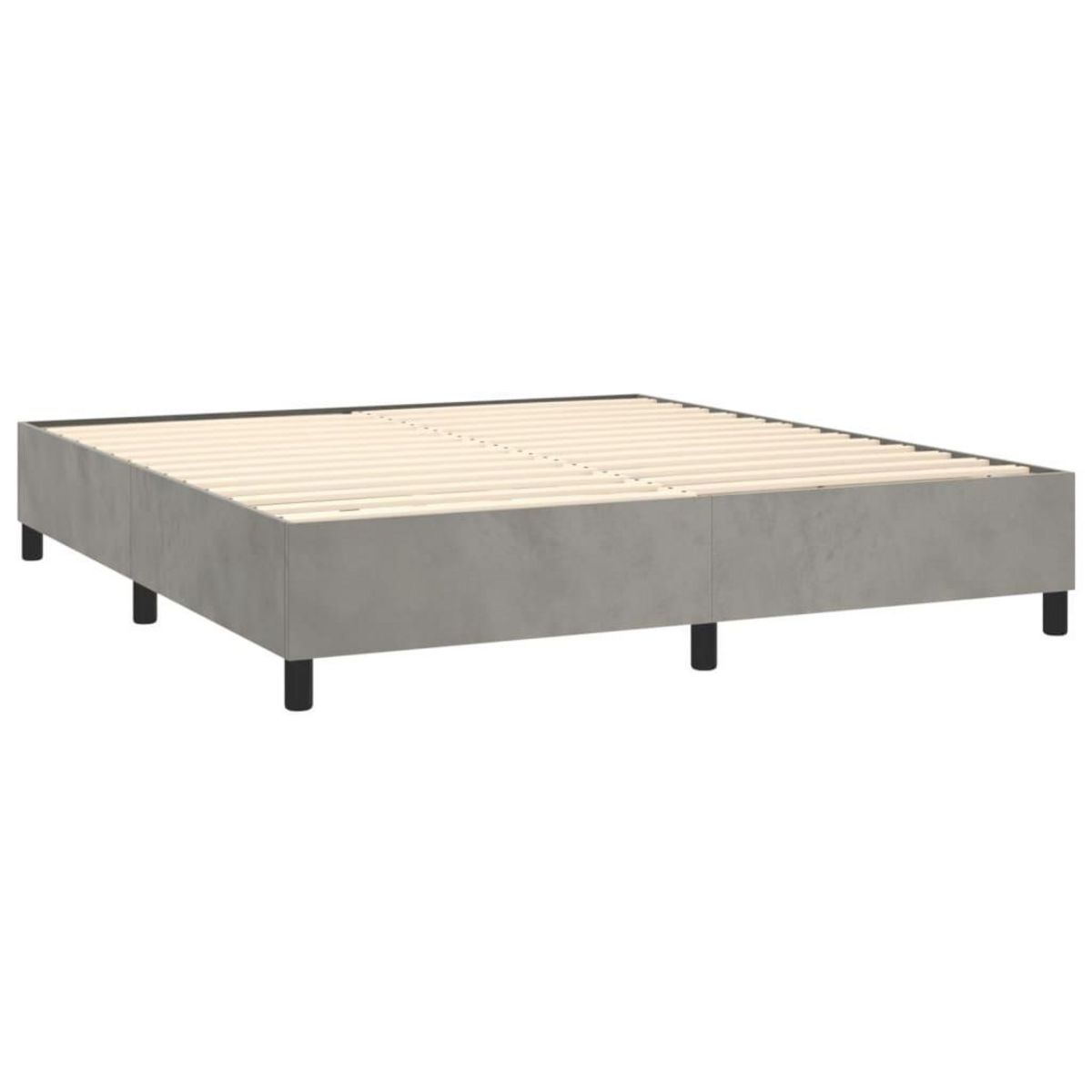 VIDAXL Cadre de lit sans matelas gris clair 200x200 cm velours