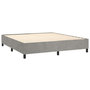 Voir la diapositive 4 : VIDAXL Cadre de lit sans matelas gris clair 200x200 cm velours