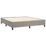 Voir la diapositive 4 : VIDAXL Cadre de lit sans matelas gris clair 200x200 cm velours