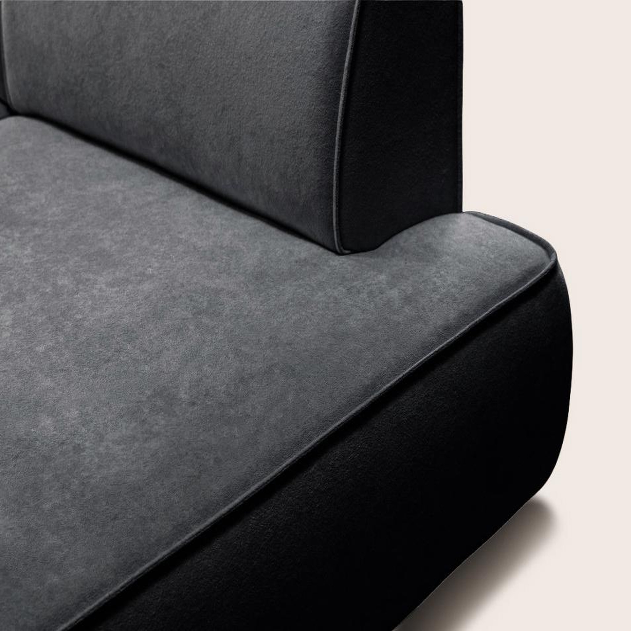 Voir la diapositive 6 : BEST MOBILIER Lisette - canapé d'angle droit 4 places convertible avec coffre en velours