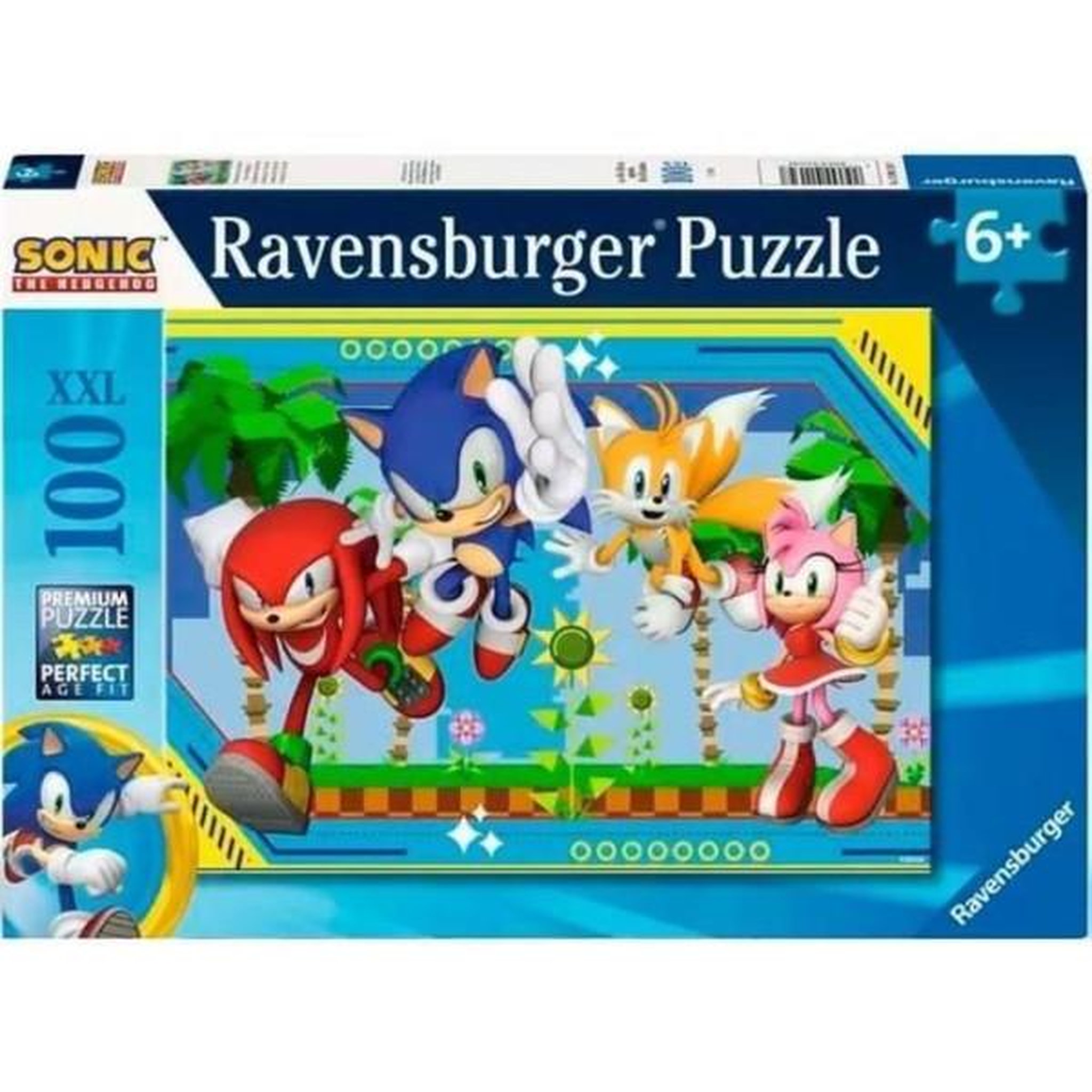 RAVENSBURGER Puzzle 100 pieces xxl sonic, knuckles, sonic, tails et amy / sonic, des 6 ans, puzzle de qualité supérieure, 12001134