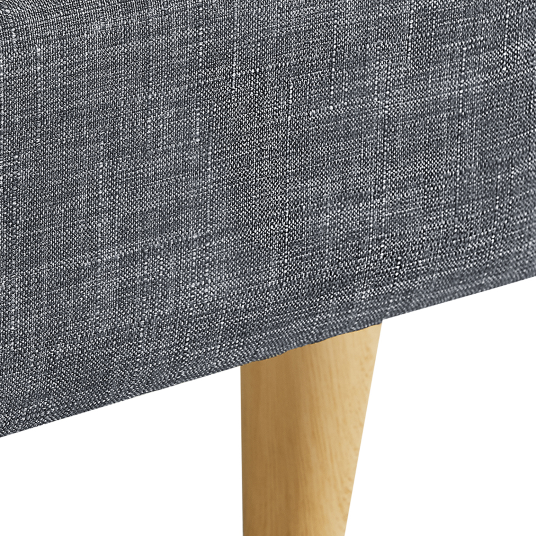 Voir la diapositive 3 : ID MARKET Lit double scandinave balta avec tête de lit et sommier 160 x 200 cm tissu gris anthracite