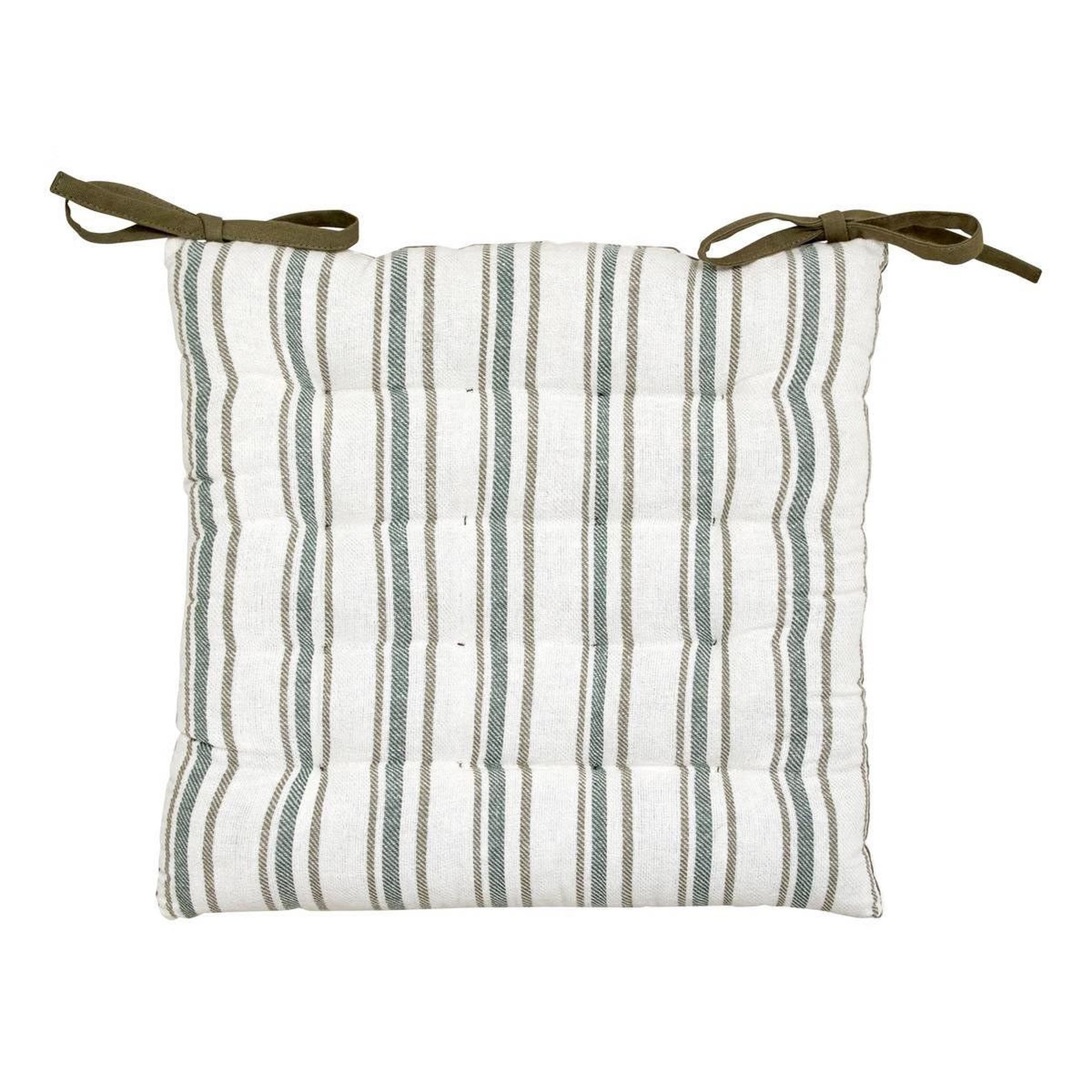 ATMOSPHERA Galette de Chaise à Rayures  Groove  38x38cm Vert